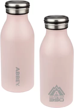 Thermosfles Abbey Dubbelwandig Victoria Licht Roze Zilver (0,35L)
