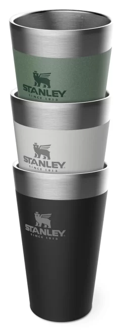 Thermosbeker Stanley Adventure Stacking Vacuum Pint Matte Black 0,47L -Kortingswinkel voor buitenkeukens 3 Adventure Stacking Vacuum Pints