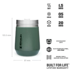 Thermosbeker Stanley The Everyday GO Tumbler Hammertone Green 0,29L -Kortingswinkel voor buitenkeukens 4 82122stanley the everyday go tumbler 03l