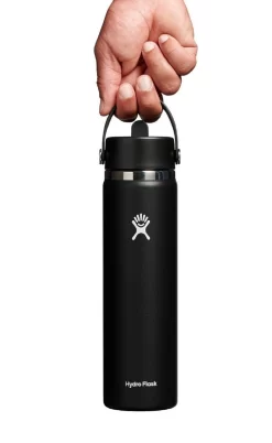 Thermosfles Hydro Flask Wide Mouth Flex Straw Cap Black 709 Ml -Kortingswinkel voor buitenkeukens 4 w24bfs001 black hb 1