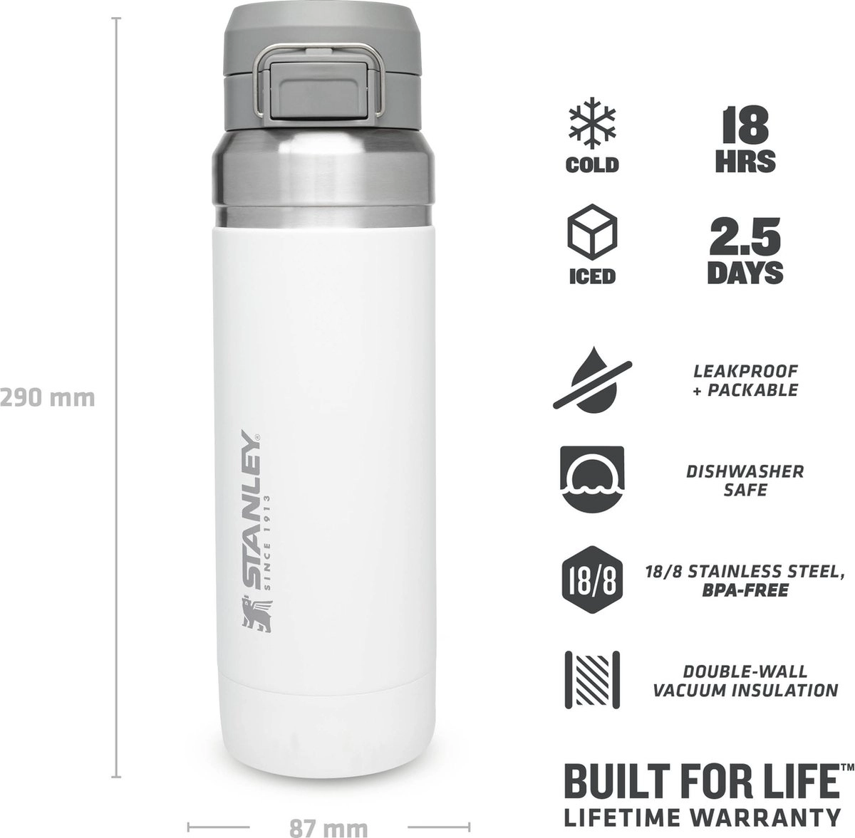 Thermosbeker Stanley The Quick Flip Polar 1,06L 5 Thermosbeker Stanley The Quick Flip Polar 1,06L - Image 5