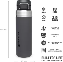 Thermosbeker Stanley The Quick Flip Charcoal 1,06L 11 Thermosbeker Stanley The Quick Flip Charcoal 1,06L -Kortingswinkel voor buitenkeukens 5 6939236410885 1