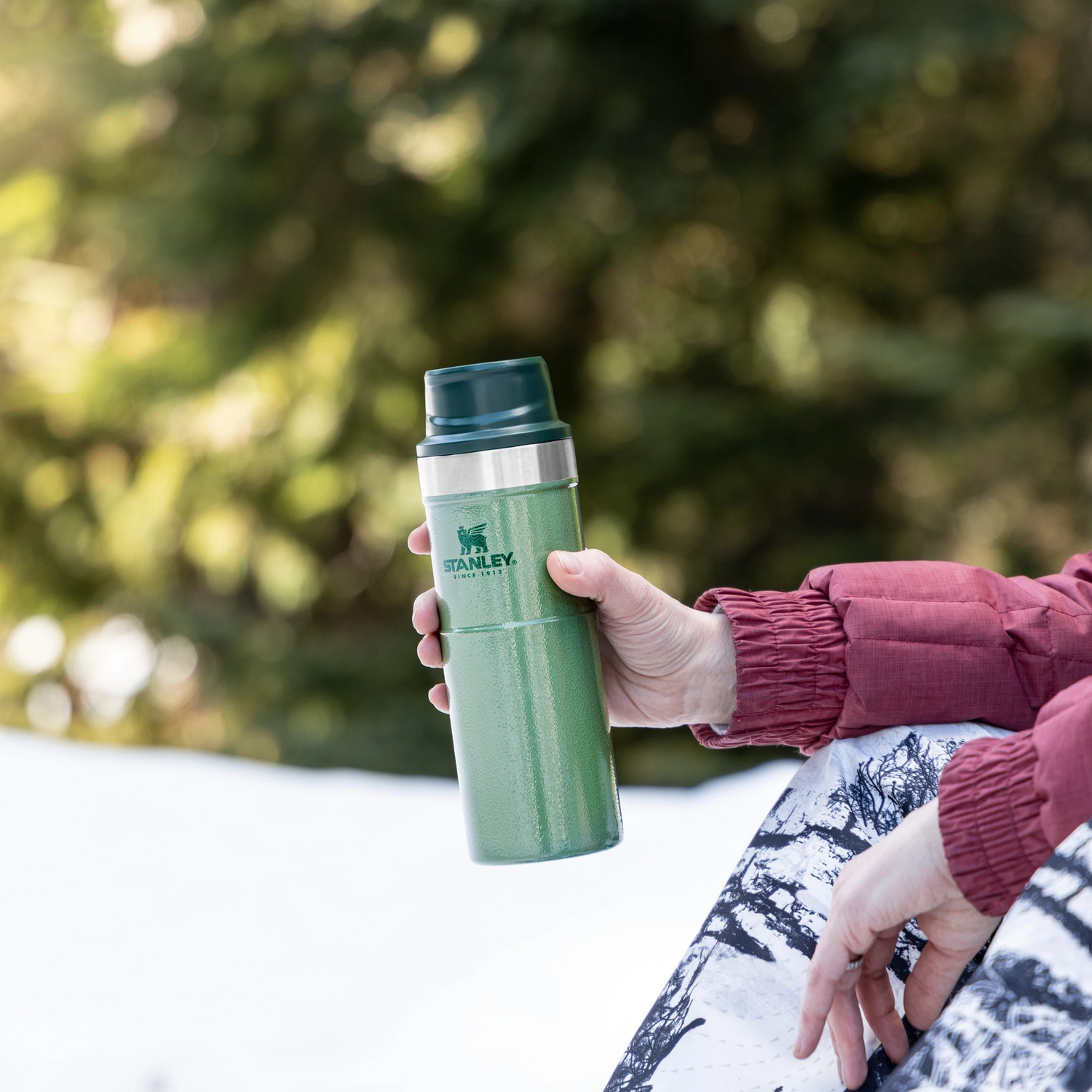 Thermosbeker Stanley The Trigger Action Travel Mug Hammertone Green 0,25L 10 Thermosbeker Stanley The Trigger Action Travel Mug Hammertone Green 0,25L - Image 10