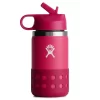 Thermosfles Hydro Flask Kids Wide Mouth Straw Lid Peony 355 Ml